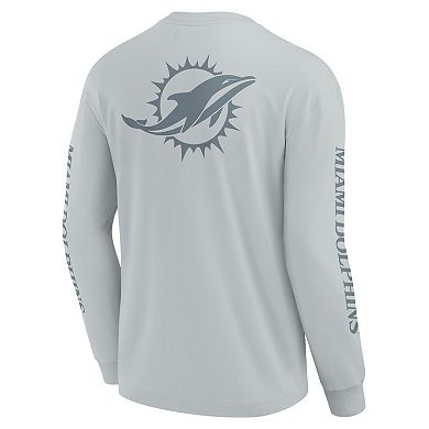 Unisex Fanatics Gray Miami Dolphins Elements Strive Long Sleeve T-Shirt