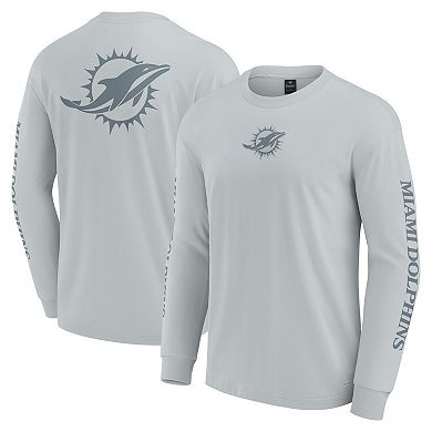 Unisex Fanatics Gray Miami Dolphins Elements Strive Long Sleeve T-Shirt