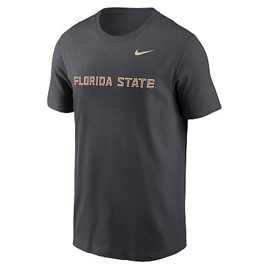 Men's Nike Anthracite Florida State Seminoles Primetime Wordmark T-Shirt