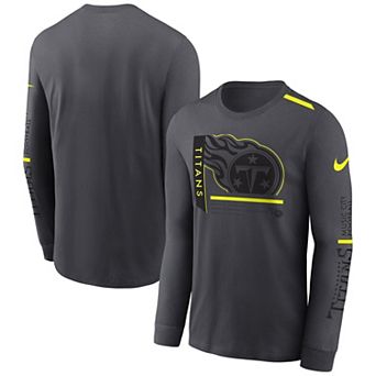 Men's Nike Anthracite Tennessee Titans Volt��Performance Long Sleeve T-Shirt