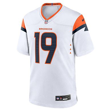 Men's Nike Marvin Mims Jr White Denver Broncos Game Jersey