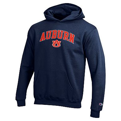 Youth Champion Navy Auburn Tigers Campus Pullover Hoodie