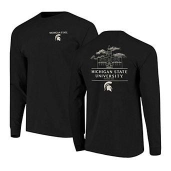 Men's Black Michigan State Spartans Comfort Colors Campus Nights Long Sleeve T-Shirt