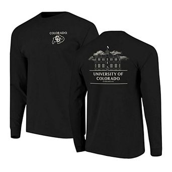 Men's Black Colorado Buffaloes Comfort Colors Campus Nights Long Sleeve T-Shirt
