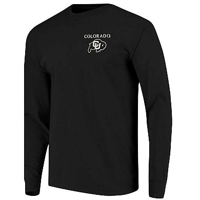Men's Black Colorado Buffaloes Comfort Colors Campus Nights Long Sleeve T-Shirt