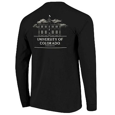 Men's Black Colorado Buffaloes Comfort Colors Campus Nights Long Sleeve T-Shirt