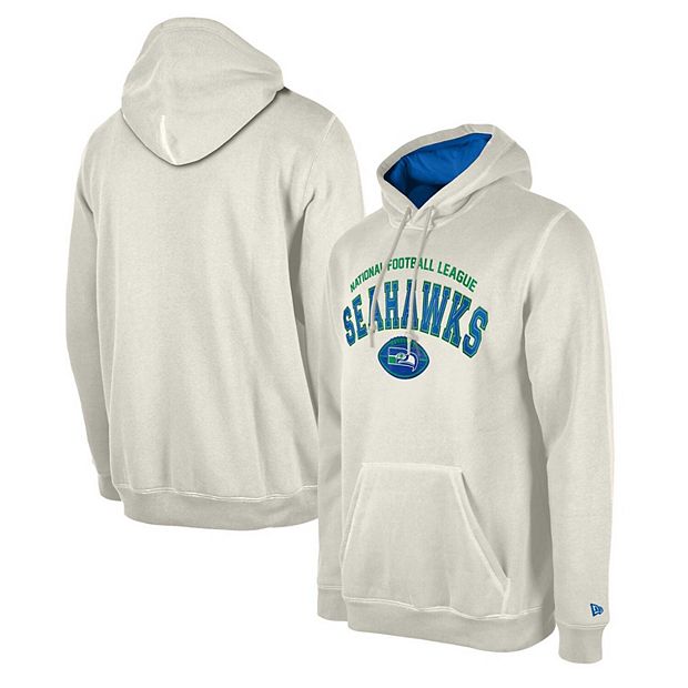 Men s New Era Cream Seattle Seahawks Historic 3rd Down Pullover Hoodie