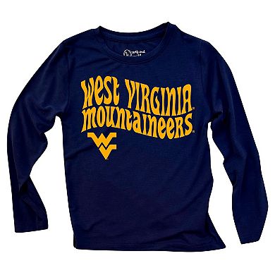 Toddler Wes & Willy West Virginia Mountaineers Long Sleeve Top and Striped Leggings Set