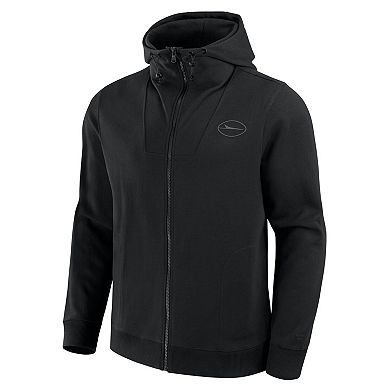 Unisex Fanatics Black New York Jets Front Office Full-Zip Hoodie