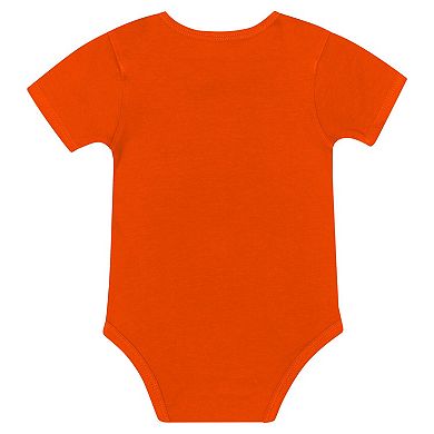 "Newborn & Infant Clemson Tigers Dynamic Duo Bodysuit, Bib & Cuffed Knit Hat Set"