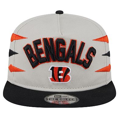 Men's New Era Stone/Orange Cincinnati Bengals Athletic Golfer Snapback Hat
