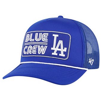 Men's '47 Royal Los Angeles Dodgers Local Patch Foam Front Trucker Adjustable Hat