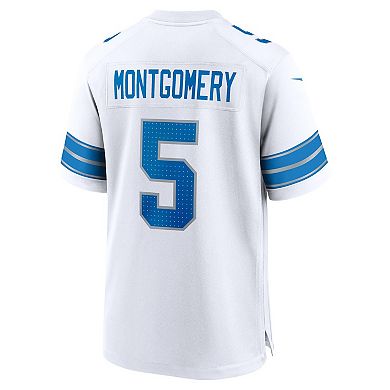 Men's Nike David Montgomery White Detroit Lions Game Jersey