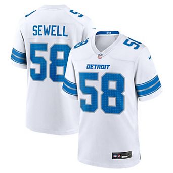Men's Nike Penei Sewell White Detroit Lions Game Jersey