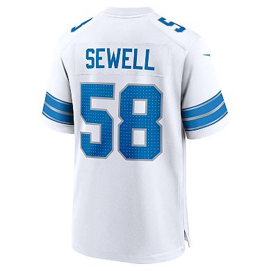 Men's Nike Penei Sewell White Detroit Lions Game Jersey