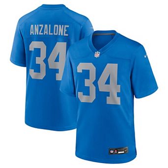 Men's Nike Alex Anzalone Blue Detroit Lions Alternate Game Jersey