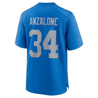 Men's Nike Alex Anzalone Blue Detroit Lions Alternate Game Jersey