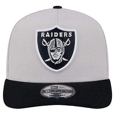 Men's New Era Stone Las Vegas Raiders Decent 9FIFTY A-Frame Snapback Hat