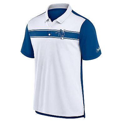 Men's Nike White/Royal Indianapolis Colts Rewind Pique Polo