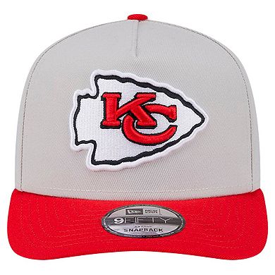 Men's New Era Stone Kansas City Chiefs Decent 9FIFTY A-Frame Snapback Hat