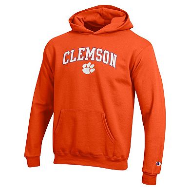 Youth Champion Orange Clemson Tigers Campus Pullover Hoodie