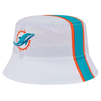 Men's New Era White Miami Dolphins Helmet Bucket Hat