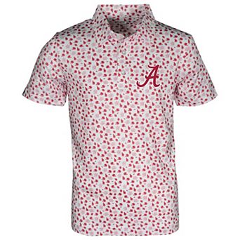 Toddler Garb White Alabama Crimson Tide Earnest Allover Print Polo