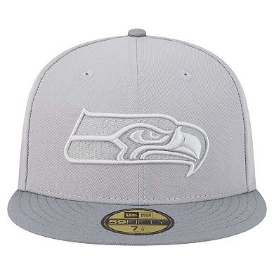 Men's New Era Gray/Graphite Seattle Seahawks Iron Cloud 59FIFTY Fitted Hat