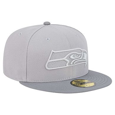 Men's New Era Gray/Graphite Seattle Seahawks Iron Cloud 59FIFTY Fitted Hat