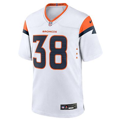 Men's Nike Jaleel McLaughlin White Denver Broncos Game Jersey