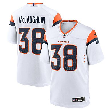 Men's Nike Jaleel McLaughlin White Denver Broncos Game Jersey
