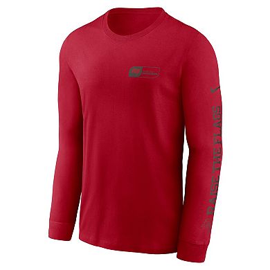 Men's Nike Red Tampa Bay Buccaneers All Out Long Sleeve T-Shirt
