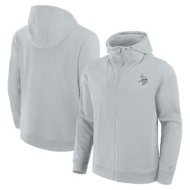 Unisex Fanatics Gray Minnesota Vikings Front Office Full-Zip Hoodie