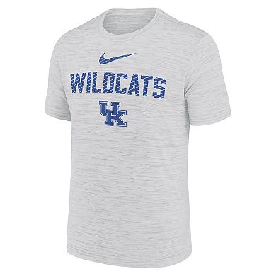 Men's Nike White Kentucky Wildcats Campus Slant Velocity Performance T-Shirt