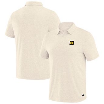 Men's J. Palmer White Michigan Wolverines Four Down Polo