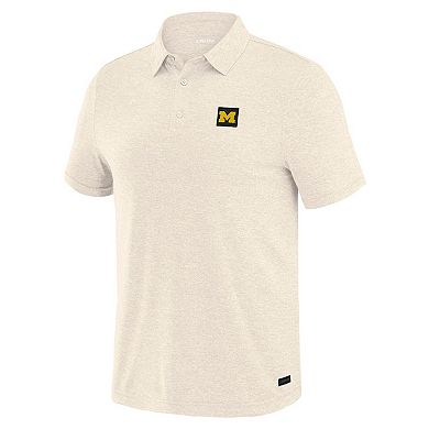 Men's J. Palmer White Michigan Wolverines Four Down Polo