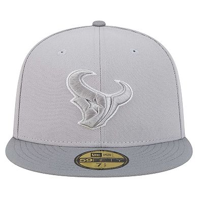 Men's New Era Gray/Graphite Houston Texans Iron Cloud 59FIFTY Fitted Hat