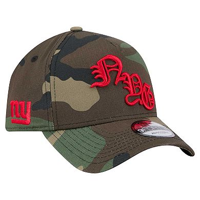 Men's New Era Camo New York Giants Mystic Camo A-Frame 9FORTY Adjustable Hat