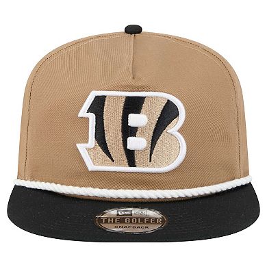 Men's New Era Khaki/Black Cincinnati Bengals Desert Golfer Snapback Hat