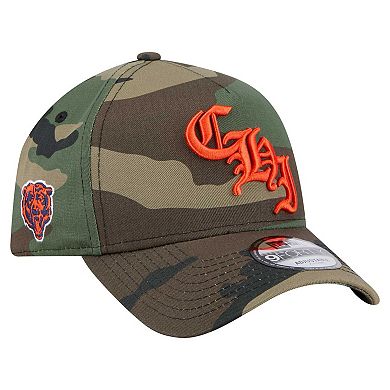 Men's New Era Camo Chicago Bears Mystic Camo A-Frame 9FORTY Adjustable Hat