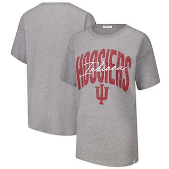 Women's '47 Heather Gray Indiana Hoosiers Muse Sadie T-Shirt