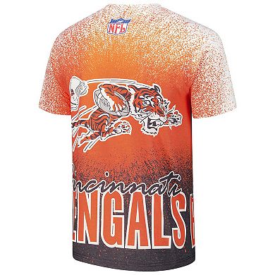Men's Mitchell & Ness White Cincinnati Bengals Team Burst Vintage Logo T-Shirt