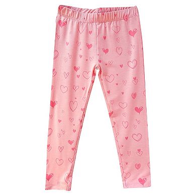 Infant Wes & Willy Pink Tennessee Volunteers Heart Print Ruffle Long Sleeve T-Shirt and Pants Sleep Set