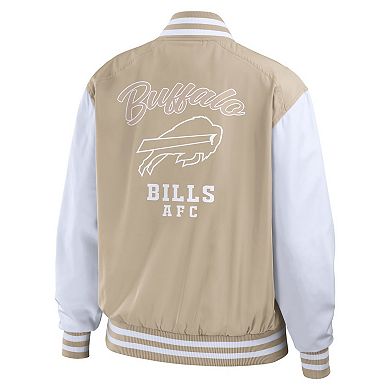Women's WEAR by Erin Andrews Tan Buffalo Bills Tonal Full-Zip Bomber Jacket