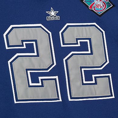 Men's Mitchell & Ness Emmitt Smith Navy Dallas Cowboys Retired Player Name & Number Pullover Hoodie