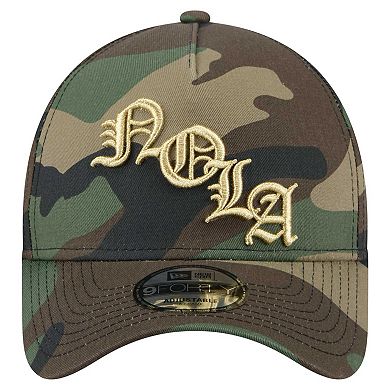 Men's New Era Camo New Orleans Saints Mystic Camo A-Frame 9FORTY Adjustable Hat