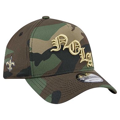 Men's New Era Camo New Orleans Saints Mystic Camo A-Frame 9FORTY Adjustable Hat