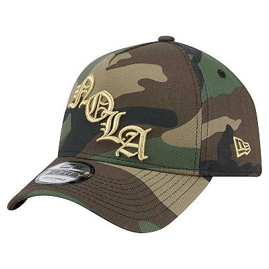 Men's New Era Camo New Orleans Saints Mystic Camo A-Frame 9FORTY Adjustable Hat