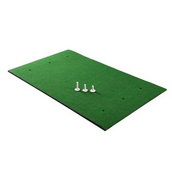 Wakeman Artificial Turf Golf Mat With Rubber Tees