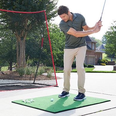 Wakeman Artificial Turf Golf Mat With Rubber Tees
